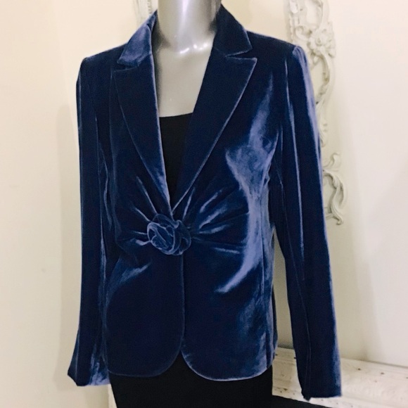 Single-Button Velvet Suit Jacket NWT - Picture 2 of 9